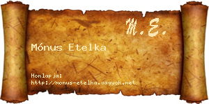 Mónus Etelka névjegykártya