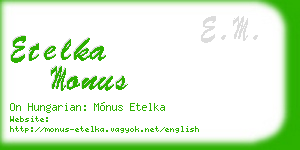 etelka monus business card